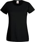 Basic T-Shirt 'Valueweight' - für Damen Farbe schwarz Größe S