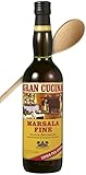 Gran Cucina Marsala Fine DOC 18% vol. mit Kochlöffel (1 x 0,75l) – Feiner Likörwein mit fruchtigem Charakter – Perfekt als Dessertwein oder zum Kochen und Backen