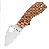 Joa Klein Klappmesser, Taschenmesser aus 5Cr15Mov Edelstahlklinge, Scharfes Einhandmesser mit Gürtelclip, Neck knife EDC Messer aus Braun griff, Mini Outdoor Messer Survival, Camping Jagdmesser