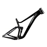 BSFHQS Vollgefederter Mountainbike-Rahmen, 27,5er, 29er, Aluminiumlegierung, Scheibenbremse, Fahrradrahmen, 40,6 cm DH/AM, Softtail-Rahmen, 12 x 148 mm Steckachse, Boost-Rahmen mit Stoßdämpfer