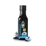 Kräuterland Bio Schwarzkümmelöl 100ml, UNGEFILTERT, kaltgepresst, 100% Nigella Sativa, ohne Zusatz von Aromen, ohne Frabstoffe, ohne Konservierungsstoffe - direkt aus unserer hessischen Ölmühle