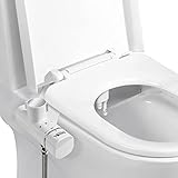 Yolife Bidet, Ultra-Slim Bidet-Aufsatz für Toilette mit Nicht Elektrischer Selbstreinigender Doppeldüse (Hintere/Weibliche Reinigung), Einstellbarer Wasserdruck(Mit 2m Schlauch)