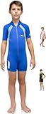 Cressi Kid Shorty Wetsuit 1.5 mm - Shorty Neoprenanzug für Kinder Ultra Stretch Neopren, Blau/Hellblau, M (3 Jahre)