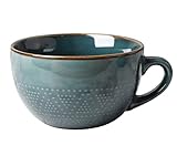 Kaffeetasse Groß,Tasse 700ml,Große Tasse,Tasse Steingut, Cappuccino Tassen Steingut,XXL Tasse,Keramik Becher,Groß Müslischalen mit Henkel,Salat Schale,Kaffeetasse aus Porzellan