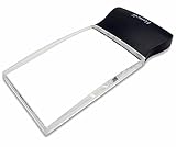 Fancii LED 2X große rechteckiges Leselupe Handlupe mit Licht - 102 x 58 mm randlose unverzerrte Lupe mit Beleuchtung geeignet für Senioren, zum lesen von Büchern, Magazinen, Zeitungen