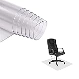 Bodenschutzmatte Bürostuhl PVC Bodenunterlage Bürostuhlunterlage 1mm Unterlage Stuhlmatte Unterlage Stuhlunterlage Transparent - Schutzmatte Bürostuhl Rutschfest Für Parkett,Fliesen(63x95in/160x240cm)