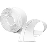 Weichsockelleiste Selbstklebend, 6M PVC küchenabschlussleiste 50x20mm, Sockelleiste Selbstklebende für Küche und Badezimmer 5x2 Weiß