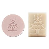 WonDerfulC Natürliche Handgemachte Seife Muster Mini Seife DIY Stempel Siegel Naturharz Mini Druck DIY Handgemachte Seife Stempel Harz Mini Stempel (Weihnachtsbaum)