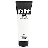 FeelMyPaint Acrylfarbe titanweiß, 120 ml. Hochpigmentierte Farbe zum Malen auf Leinwand, Papier, Stoff, Holz, Glas, Keramik, Metall, Stein.