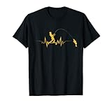 Angeln Herzschlag Lustiges Design für Fischer T-Shirt