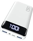 INIU Powerbank, Kompakte LED-Anzeige 20000mAh Externer Akku mit Dualer 3A Ausgängen und USB-C Eingang, Power Bank für Handy iPhone 16 15 14 13 12 11 X 8 Xiaomi iPad Tablet Laptop-Akkus