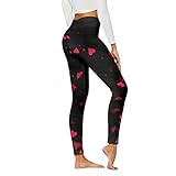 STKOOBQ Damen Casual Hosen Herz Druck Sweatpants Leggings Damen Schwangerschaft Shorts, P, XXL