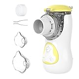 FEELLIFE Inhalationsgerät Kinder Baby, Inhalator Erwachsene Kinder, Vernebler Inhaliergerät Kinder, Nebulizer Inhalator Leiser Unter 25 dB, Tragbar Inhalationsgerät Effektiv bei Atemwegserkrankungen