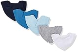 Pippi Baby - Jungen Pippi Halstücher 5er Pack Baby Lätzchen Dreieckstücher Halstuch, Blau (Light Dusty Blue 710), Einheitsgröße EU