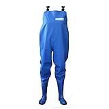 3Kamido Damen Wathose Damen Wathose, Frau Fischerhose Anglerhose Matschhose Gartenhose BLAU und GRÜN, 36 37 38 39 40 41 42 EU, mit Tragetasche (42, Blau)