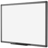 VIZ-PRO Magnetisches Whiteboard trocken abwischbar 90 x 60 cm A1 trocken abwischbares Whiteboard mit schwarzem Aluminiumrahmen und Stifthalter