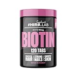 #HIRO.LAB Biotin – Hochdosiertes Biotin (Vitamin B7) Ergänzungsmittel für Haare, Haut und Nägel – 120 Tabletten