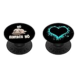 NÖ Faultier | Lustiger Cooler Spruch | Für Mädchen & Jungs PopSockets PopGrip & Herz Heart Love Liebe Hertz Schwarz Türkis Black Turquoise PopSockets PopGrip