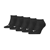 PUMA Unisex Puma Unisex Plain Sneaker - Trainer (5 Pack) Socks, Schwarz, 43-46 EU