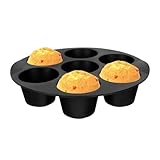 Muffinform Silikon Für 7 Muffins Antihaft Muffinblech Silikon Muffinförmchen Cupcake Formen Antihaft Muffin Backform Antihaftbeschichtet Silikon Backform Für Cupcakes, Brownies, Kuchen, Pudding