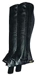 Rhinegold 0 Leather 1/2 Chaps-Medium-Black Gamaschen, Schwarz, M