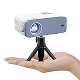 Mini Beamer, VOPLLS 12000L Beamer Full HD 1080P Unterstützt, Tragbar Video Projektor mit 50% Zoom, Heimkino Beamer für Handy Phone, Tablet/Laptop/PC/TV-Box