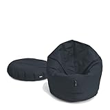 BuBiBag Sitzsack XXL, Sitzsack für Kinder & Erwachsene - Outdoor Sitzsäcke Indoor Beanbag - Sitzkissen für Kinder und Erwachsene (155 cm, Anthrazit)