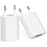 USB-Netzstecker, (2 Pack) Ladegerät für iPhone, Samsung Xiaomi Sony LG Smartphones, iWatch, Kameras, Tablets, MP3 usw., Universal 5V1A USB-Netzadapter