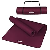 ALPIDEX Yogamatte Extra Dick 1,5cm Gymnastikmatte 3 Verschiedene Größen rutschfest Phthalatfrei Fitness Matte Turnen Pilates Sport Physio HIIT Yoga Isomatte, Farbe:Berry, Maße:190 x 60 x 1.5 cm