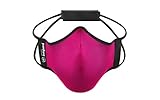 Livinguard-FITNESS MASK+PROTECTBAG-Sportmaske & Maskentasche-Waschbar, wiederverwendbar, atmungsaktive Maske aus Lyocell, Aufbewahrungstasche für Masken Technologie (Fuchsia, Medium)