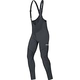 GORE Wear Winddichte Herren Fahrrad-Trägerhose, Mit Sitzpolster, C3 GORE WINDSTOPPER Bib Tights+, Schwarz, XXL,100337