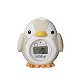 Nuby - Badethermometer für Babys in Pinguinform - Leicht lesbarer Bildschirm - BPA-frei - Grau - Geeignet ab 0 Monaten