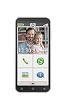 emporiaSMART.4 | Seniorenhandy 4G VoLTE | Senioren Smartphone ohne Vertrag | Mobiltelefon mit Notruftaste | 5-Zoll-Display | Android 10 | 13 MP Kamera | Schwarz