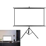 Stativ-Leinwand 60 Zoll 72 Zoll, 4K HD 4:3/16:9 Heimkino Beamer Projektionsleinwand Stativ Leinwand, Einstellbare Bildschirmhöhe, für Indoor Outdoor Home Theater(16:9,72in)