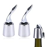 NAMIS Flaschenverschluss Universal Vakuum 2pcs Flaschenstöpsel Sekt,Wiederverwendbarer Flaschenverschluss Wein Edelstahl,Keine Lecks Sektverschluss Flaschenverschluss Zum Frischhalten Von Wein