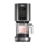 Ninja CREAMi Eismaschine & Dessertmaschine mit 3 Behältern, 7 Programmen, Herstellung von Eis, Gelato, Sorbet, Smoothie-Bowls, Milchshakes und mehr, Schwarz/Silber, 1,4L Eiscreme Kapazität, NC300EU