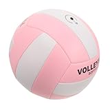 Milisten Spieltraining Volleyball Übungsball Outdoor-sportball Volleyball Weich Trainingsgeräte Trainingsball Wasserball Aufblasbarer Volleyball Sportball Üben Volleyball Trainieren Rosa Pu