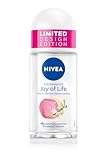 NIVEA Joy of Life Deo Roll-On, Antitranspirant ohne Alkohol mit effektivem 48 Stunden Schutz, Deodorant Roll-on mit Rosen & Lilien Duft (50 ml)