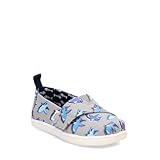 TOMS Jungen Classic Alpargata Flacher Slipper, Drizzle Grey Glow In The Dark Great White Shark, 26 EU