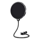 Mikrofon Popschutz,Aokeo Professional Mikrofon Pop Filter Mask Shield Für Blue Yeti,Snowball,HyperX QuadCast und jedes andere Mikrofon