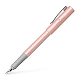 Faber-Castell 140985 - Füller Grip Pearl Edition, Feder M, rosé, 1 Stück