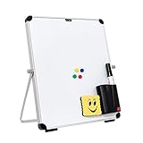 Rfeeuubft Whiteboard, trocken abwischbar, tragbar, doppelseitig, magnetisch, für Kinder, weiß, für die Schule, das Büro zu Hause