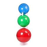 Oliver – Gymnastikball Stapelhilfe zur platzsparenden Aufbewahrung & als Wegrollsperre – Pezziball Halterung für Gymnastikbälle ab 42 cm Ø – transparente Ballschale für Sitzbälle