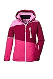 killtec Mädchen Skijacke/Funktionsjacke mit Kapuze und Schneefang KSW 331 GRLS SKI JCKT, dunkel himbeere, 128, 42091-000