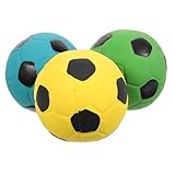 MOLUCKFU 3er Set Interaktive Sound Fußballspielzeuge Für Kinder Lustige Hüpfende Bälle Gelb Blau Und Grün Perfekt Für Drinnen Und Draußen Fördert Spiel Und Bewegung