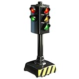 Vriusi Led Children's Traffic Education Signal Light, Traffic Light Toy, Small Traffic Light Signs Crosswalk Signal With Lights and Sounds, Stop Light Model Safety Traffic Indicator for Kids