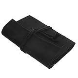 Operitacx Stifterolle Canvas Pencil Organizer Bag Wrap 36 Slot Roll Up Federmäppchen Federmäppchenhalter Rolltasche Für Maler Künstler Schule Büro Reise Schwarz