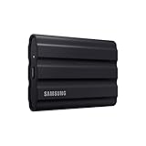 Samsung Portable SSD T7 Shield, 2 TB, USB 3.2 Gen.2, 1.050 MB/s Lesen, 1.000 MB/s Schreiben, Robuste externe Festplatte Outdoor für Mac, PC und Smartphone, Schwarz, MU-PE2T0S/EU