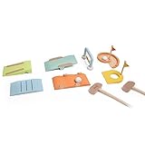 Classic World Mini-Golf Set aus Holz 11 Teile - Holzspielzeug für Kinder ab 3 Jahren - Indoor und Outdoor - für Mädchen und Jungen - 2 Golfschläger und 2 Bälle