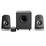 MAJORITY DX20 2.1 PC-Lautsprecher mit Subwoofer | Aktive 2.1-Stereo-Sound-Computerlautsprecher mit 80 W Spitzenleistung | Bluetooth-, USB-MP3- und SD-Karten-Wiedergabe | PC Speaker